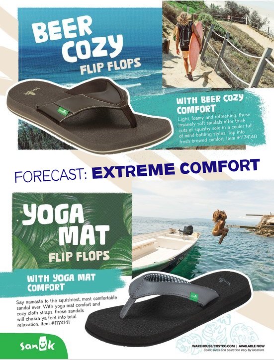 costco yoga mat flip flops